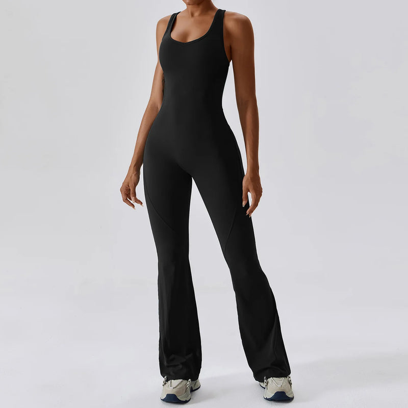 Open-Back Flare Jumpsuit