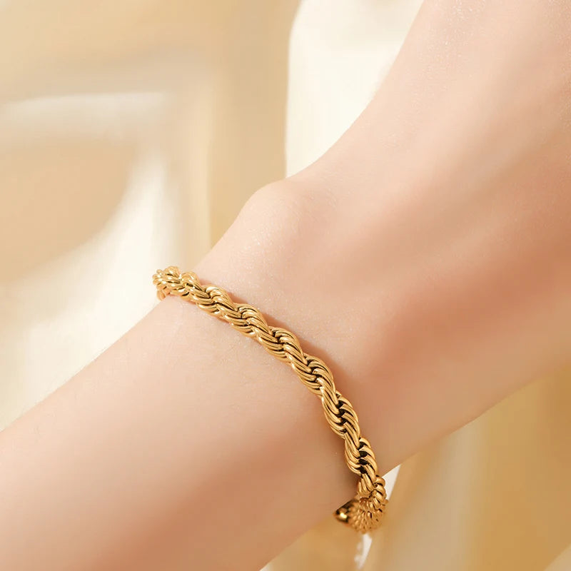 Twisted Rope Chain Bracelet