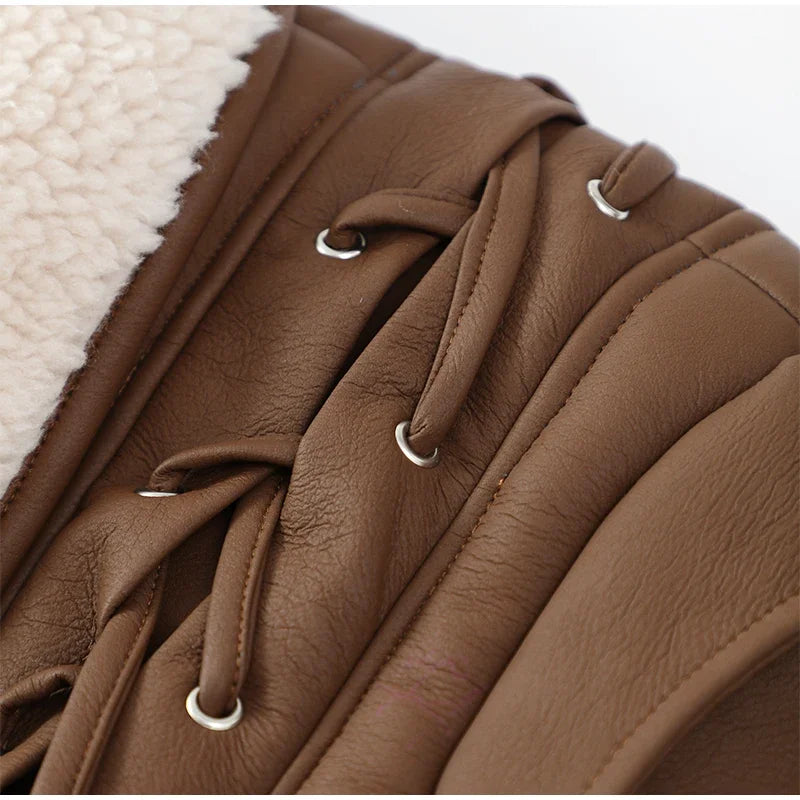 Belted Faux Shearling Jacket