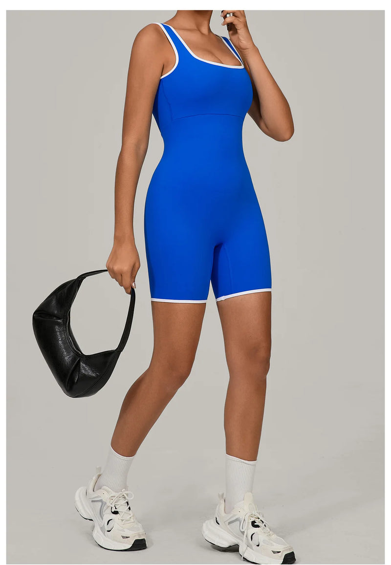 Square Neck Active Romper