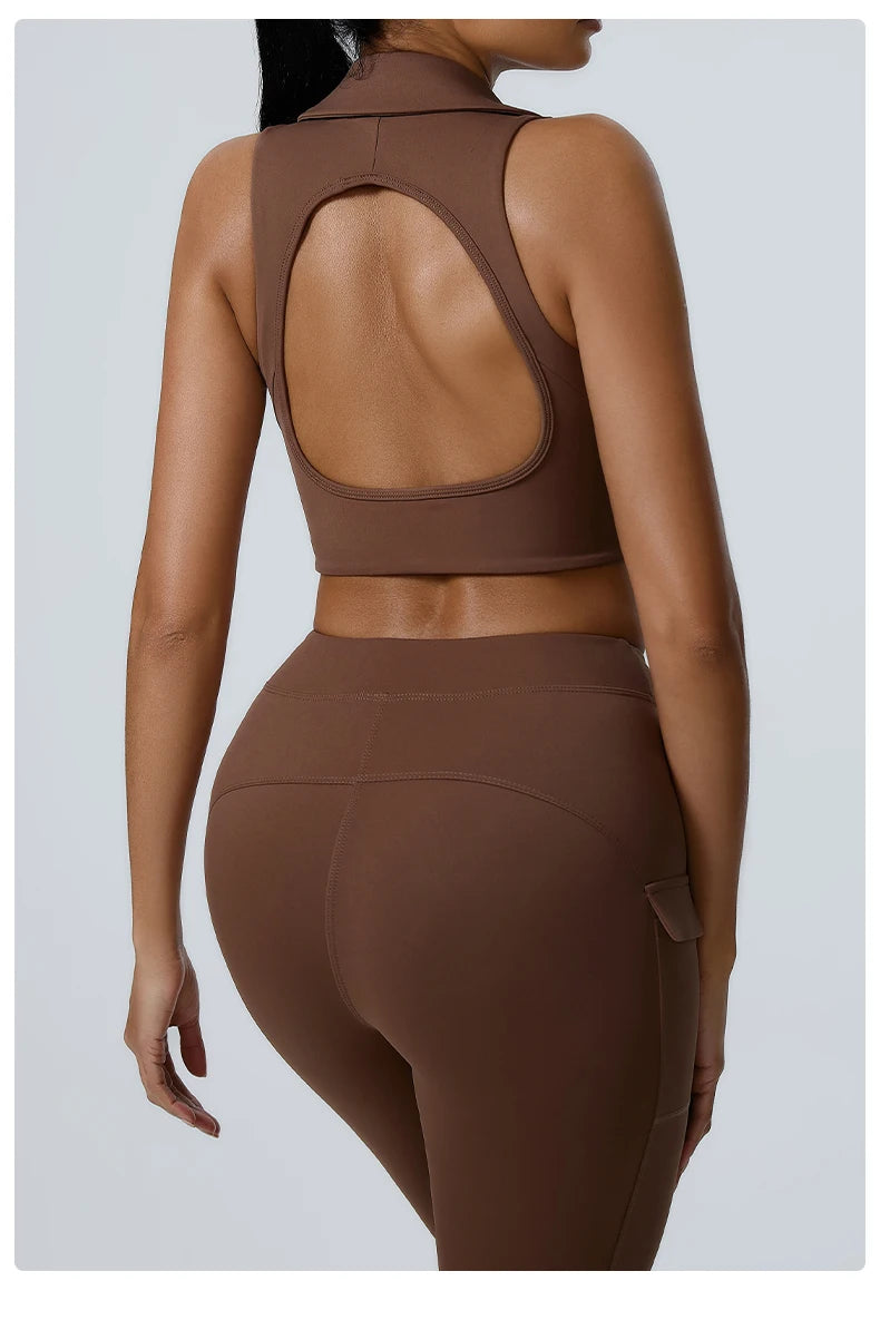 Polo Halter & Cargo Leggings Workout Set