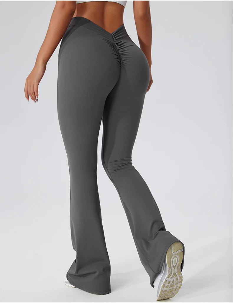 High-Waisted Flared Yoga Leggings