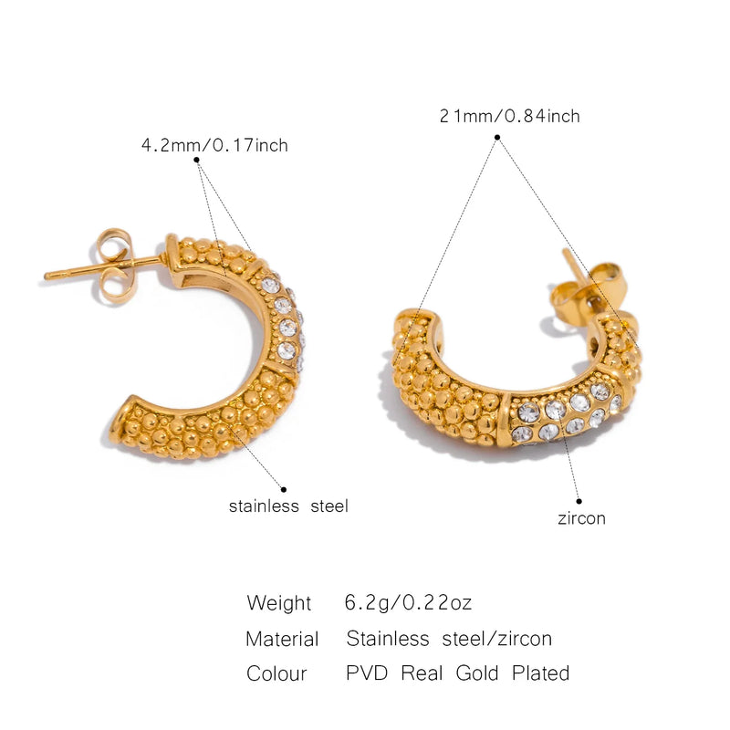 French-style Inlay Earrings