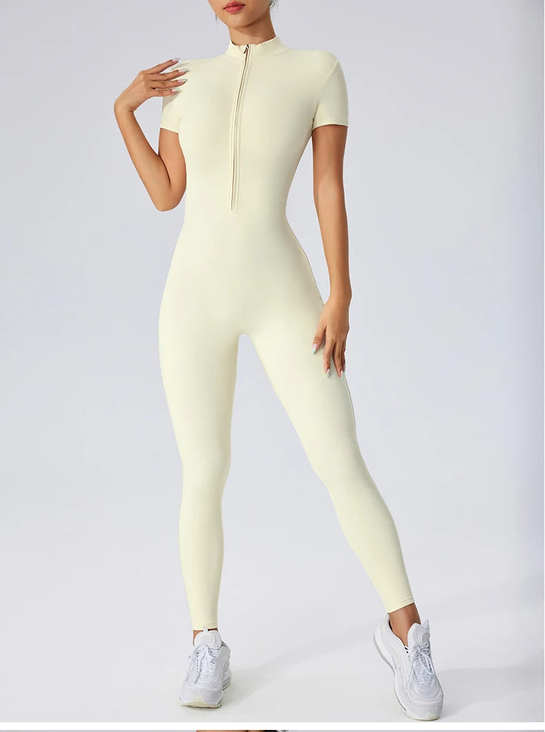 Sculpting Zip-Up Active Jumpsuit