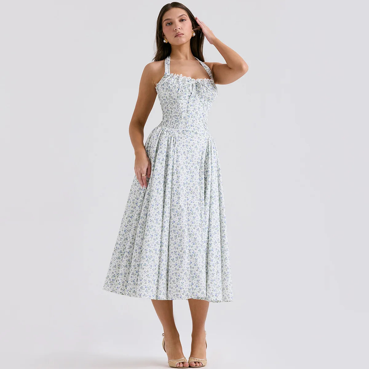 Valencia Halter Midi Dress