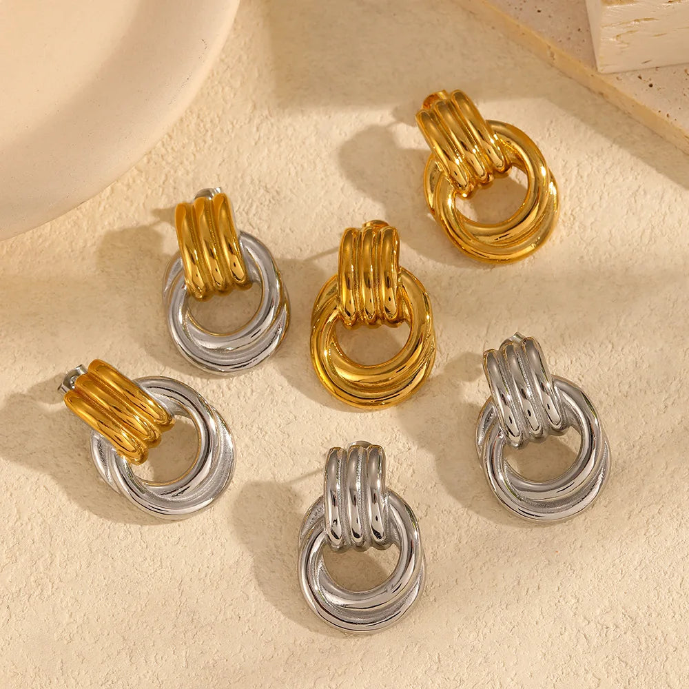 Chunky Knot Hoop Earrings