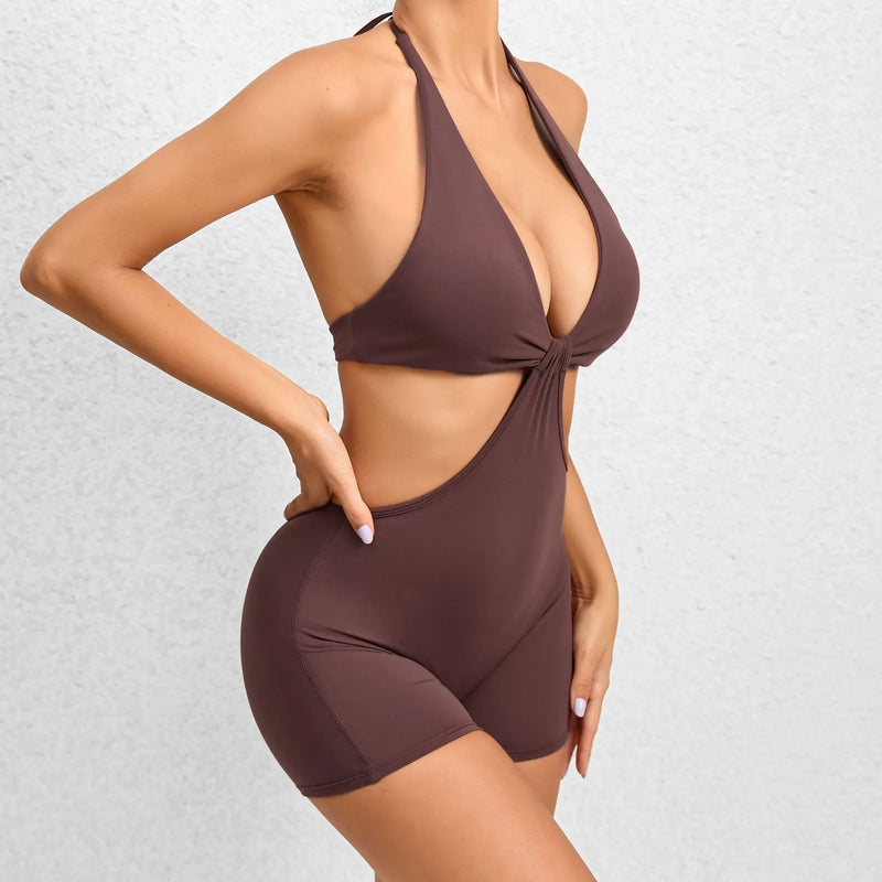 Backless Scrunch Gym Romper