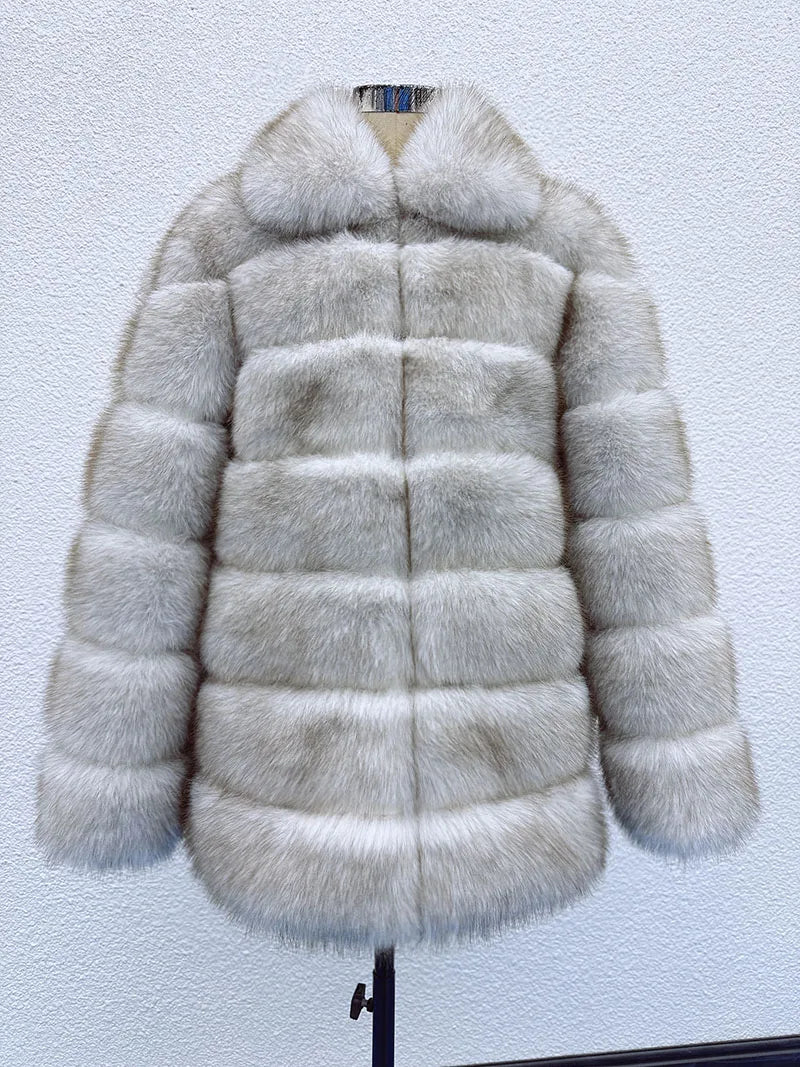 Luxe Puffer Fur Coat