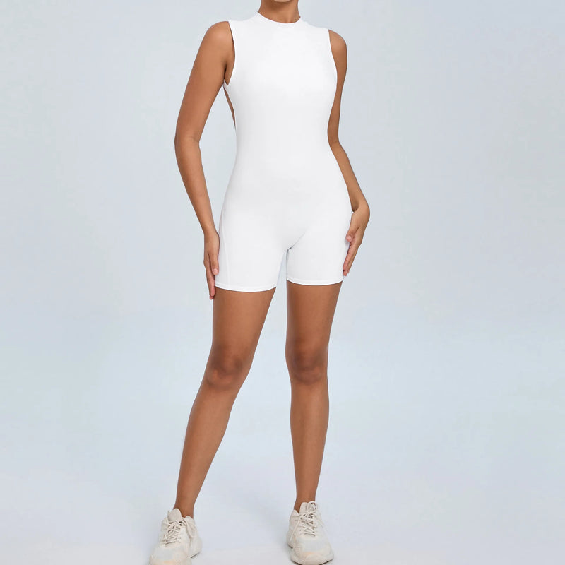 Blue Sleeveless Jumpsuit