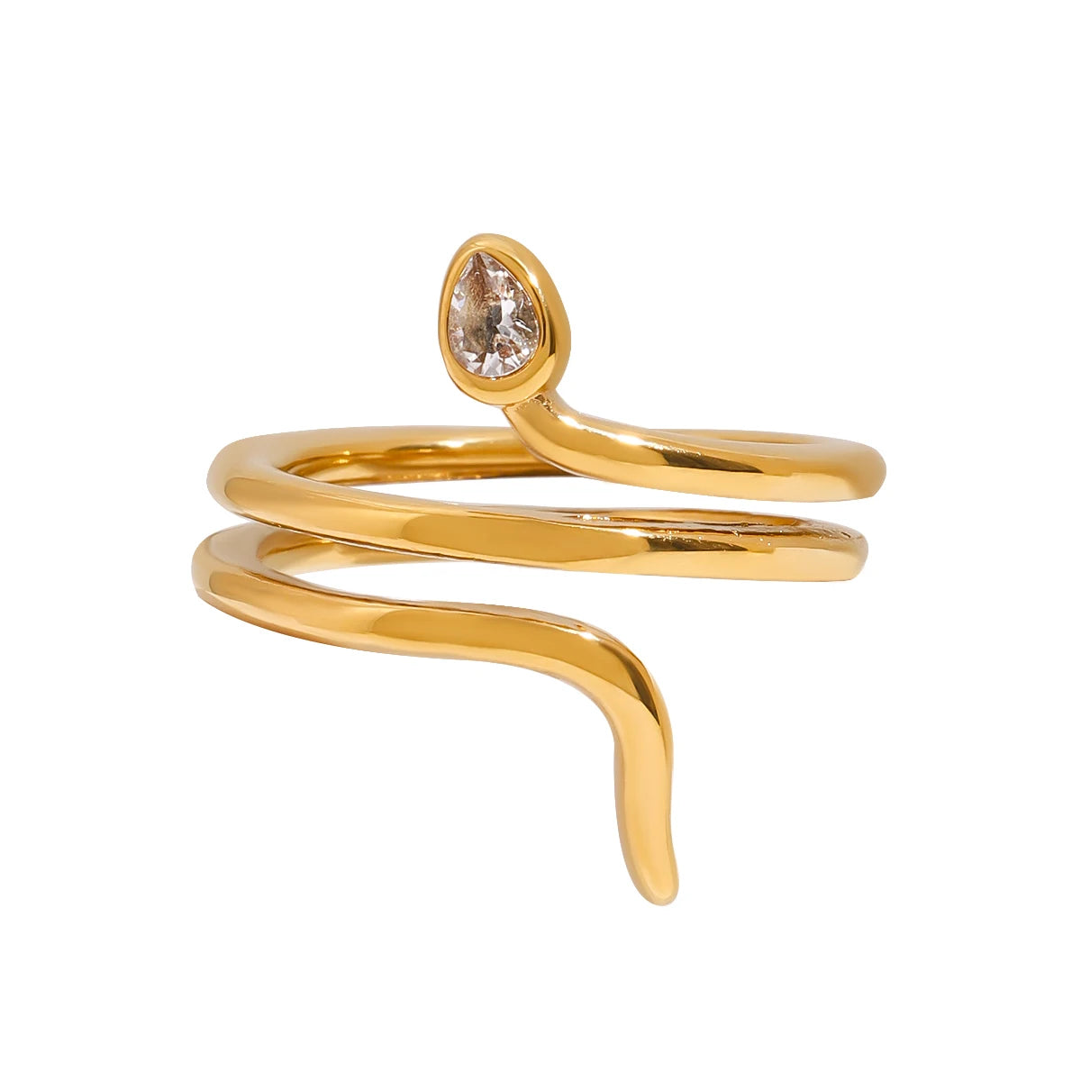 Gold Snake Wrap Ring