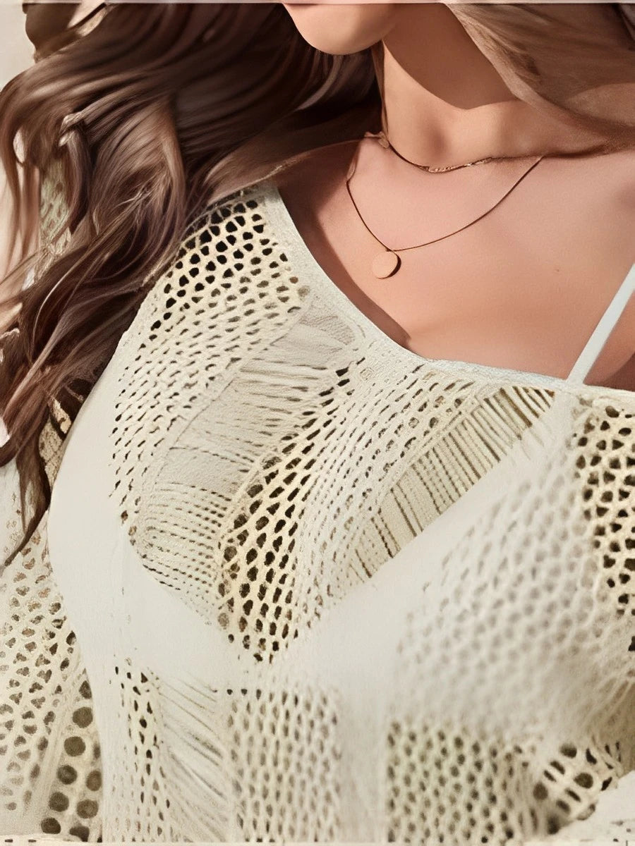 Mesh Knit Beach Cover Up Dress