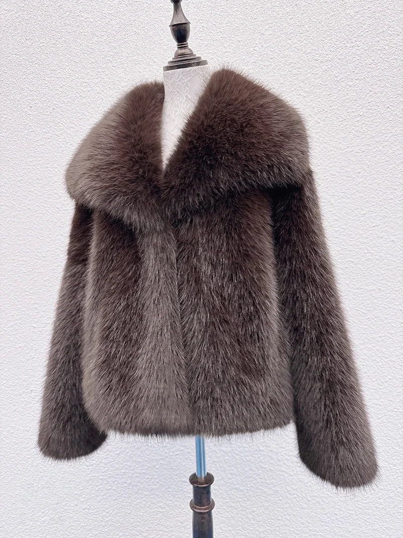 Espresso Luxe Fur Jacket