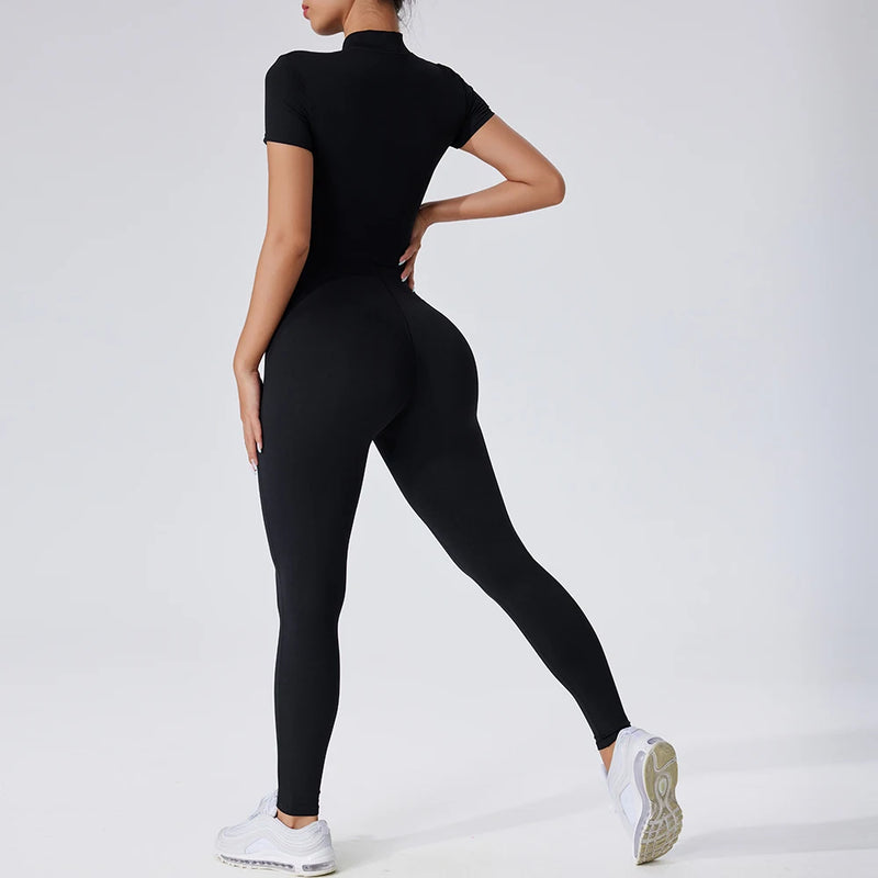 Sculpting Zip-Up Active Jumpsuit