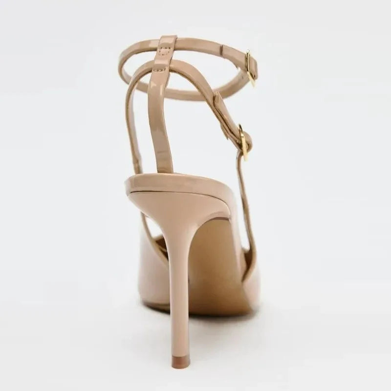 Patent Leather Ankle Strap Heels