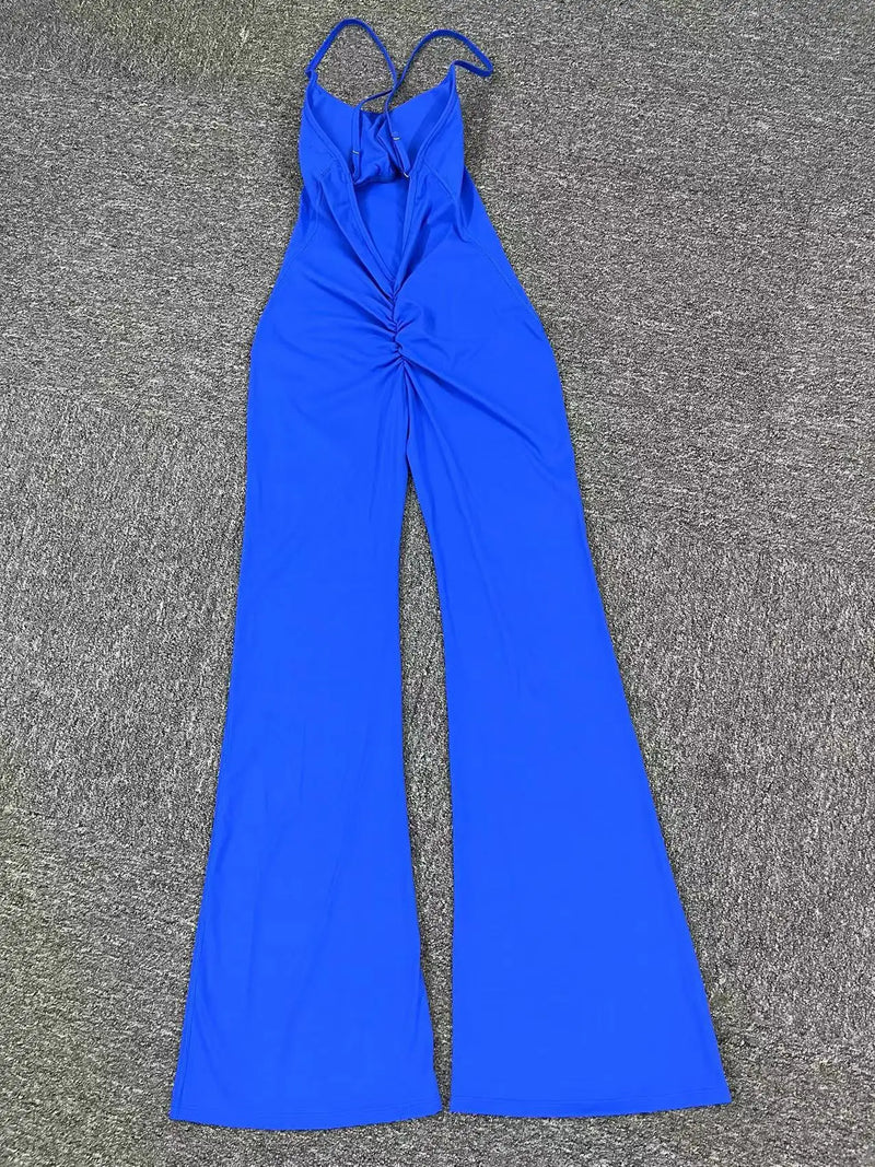 Sleek Noir Flare Jumpsuit