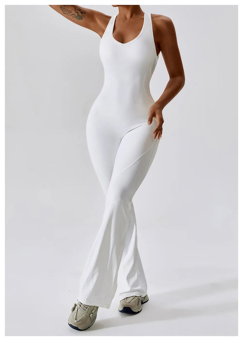 Open-Back Flare Jumpsuit