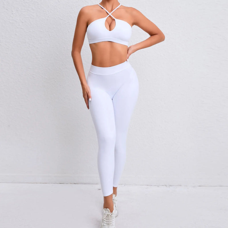Keyhole Halter Leggings Set