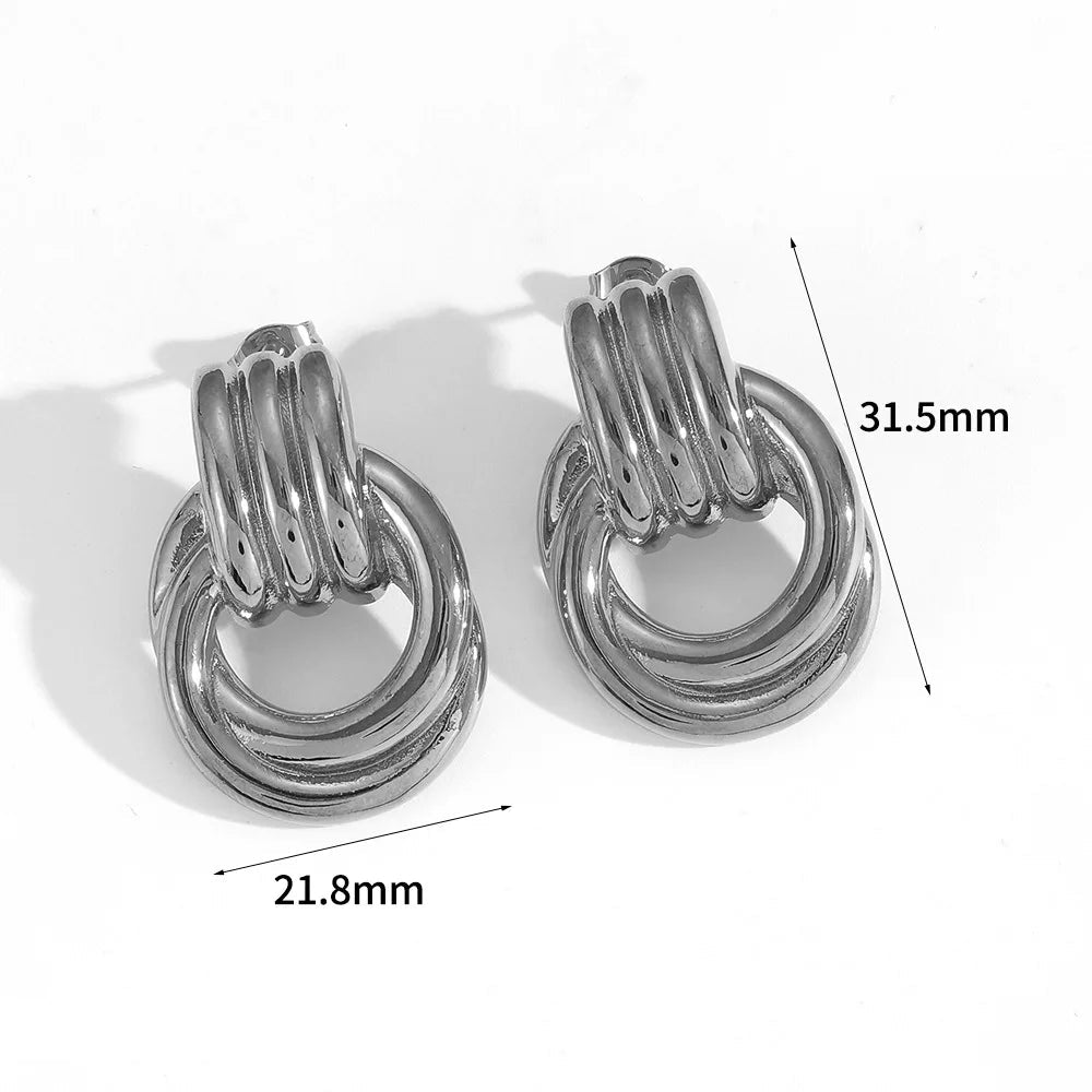 Chunky Knot Hoop Earrings