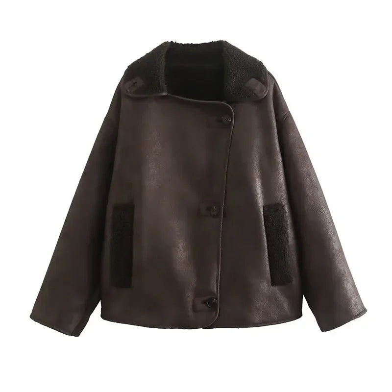 Oversized Faux Shearling Jacket