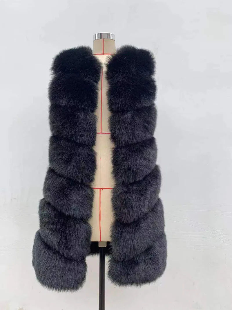Luxe Cascade Fox Fur Vest