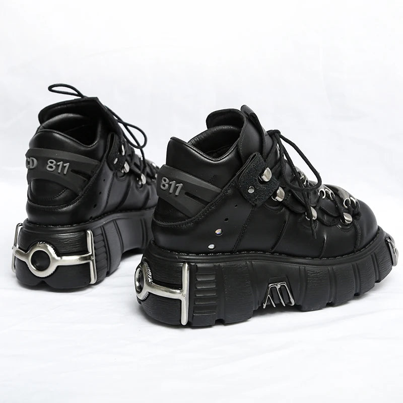 Gothic Platform Metal Sneakers