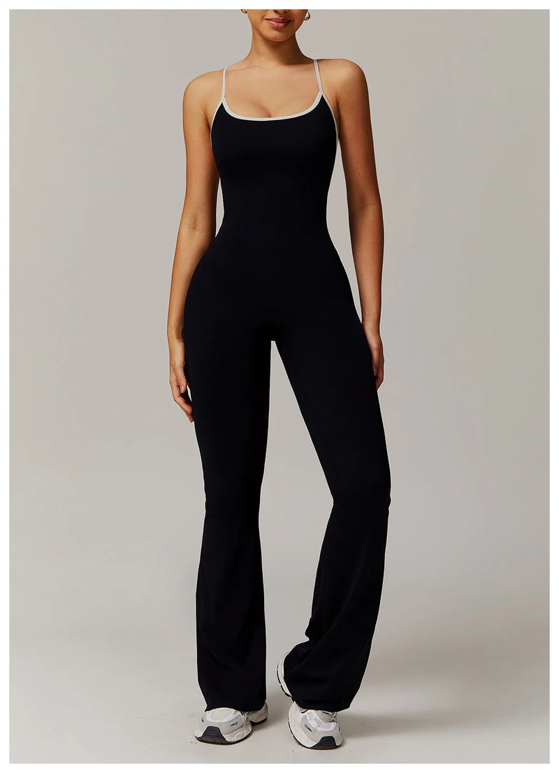 Strappy Flare-Leg Jumpsuit