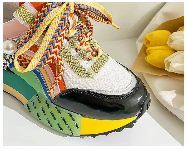 Multi-Color Statement Sneakers