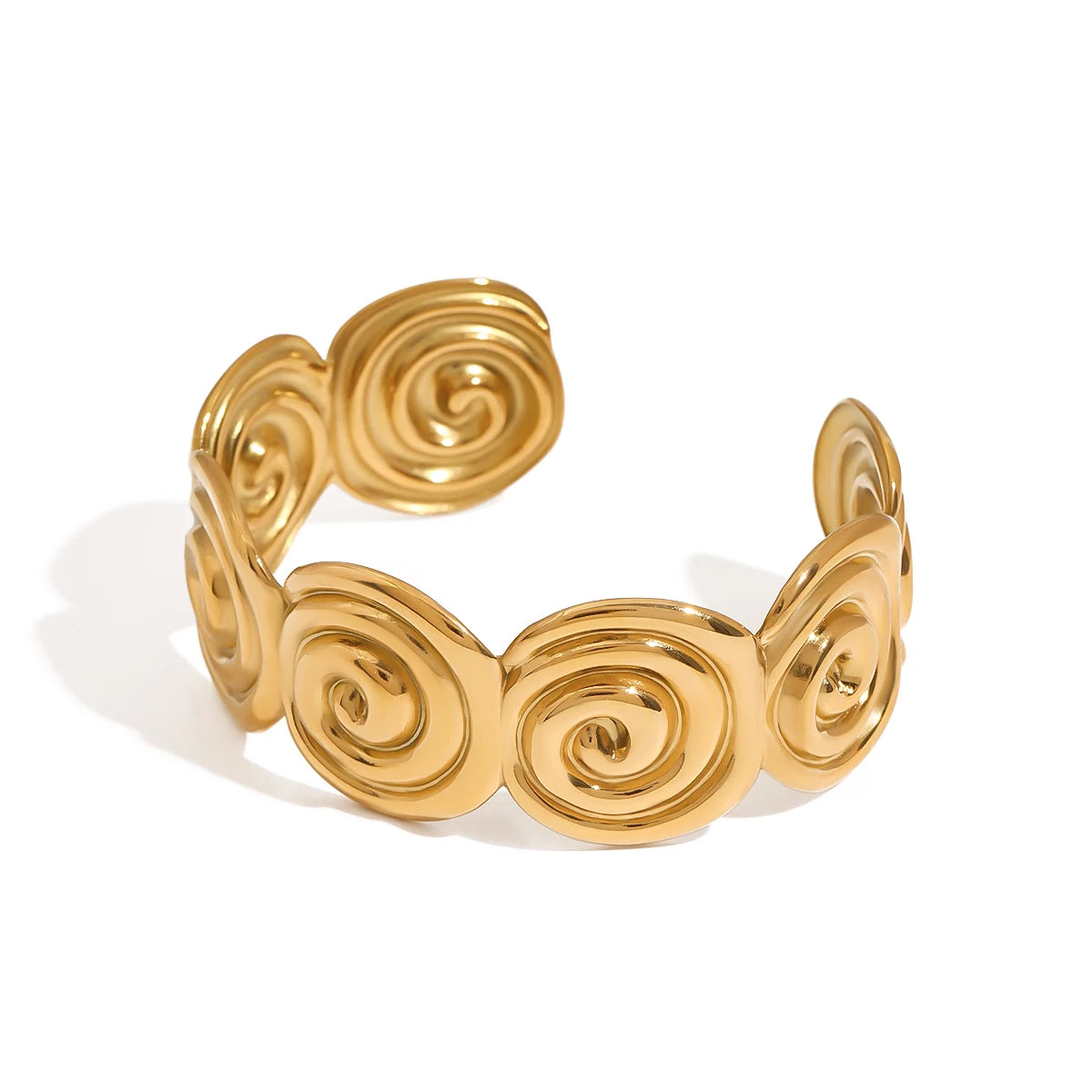 Abstract Spiral Cuff Bracelet