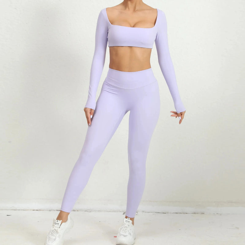 Seamless Long Sleeve Workout Set