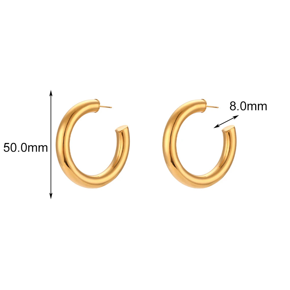Bold Gold Hoop Earrings