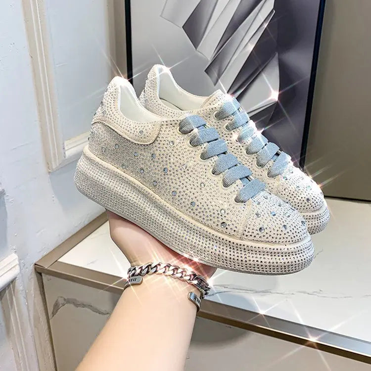 Rhinestone Platform Sneakers