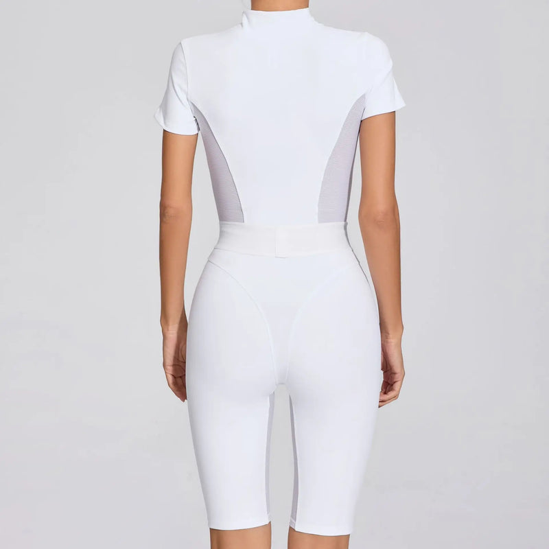 Short Sleeve Workout Jumpsuit