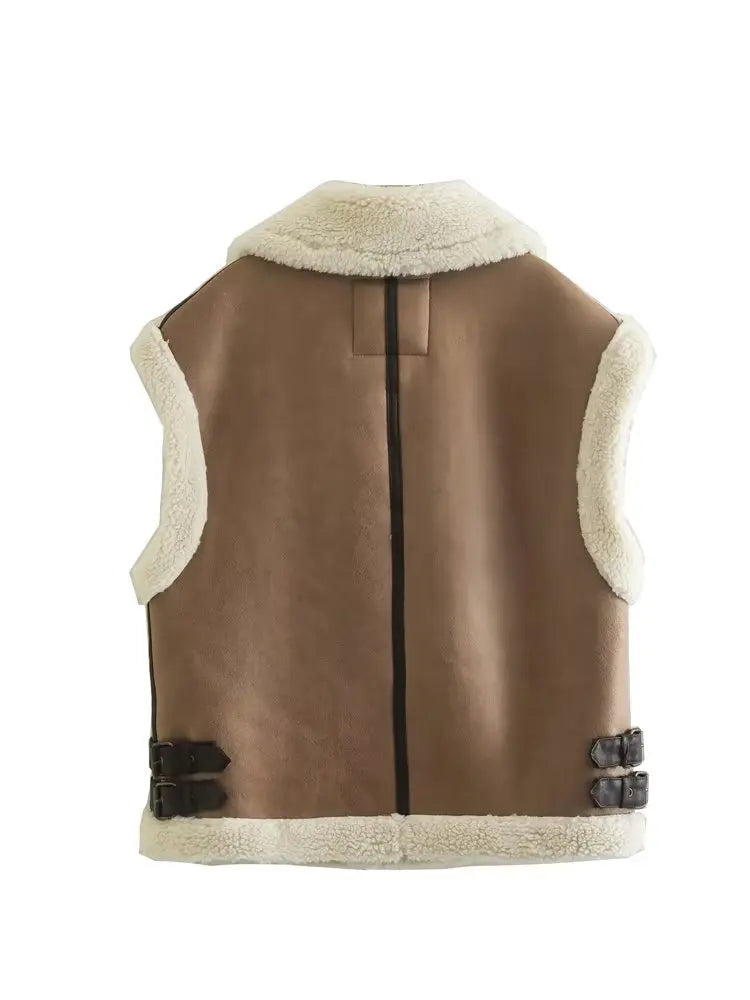 Faux Shearling Aviator Jacket