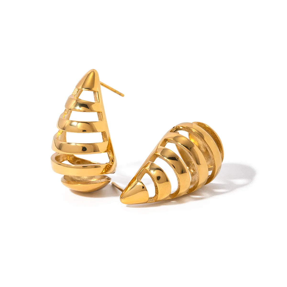 Openwork Spiral Teardrop Earrings