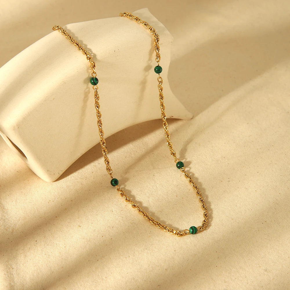 Rope Chain Beaded Necklace