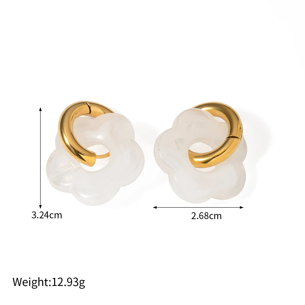 Flower Hoop Earrings