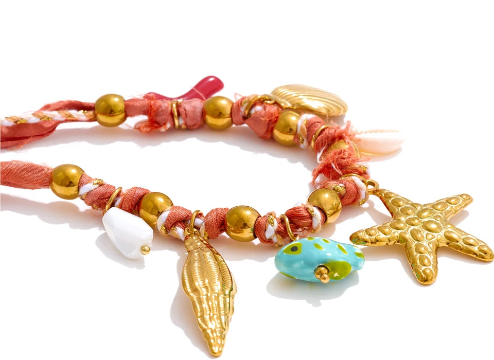 Beach Charm Statement Necklace