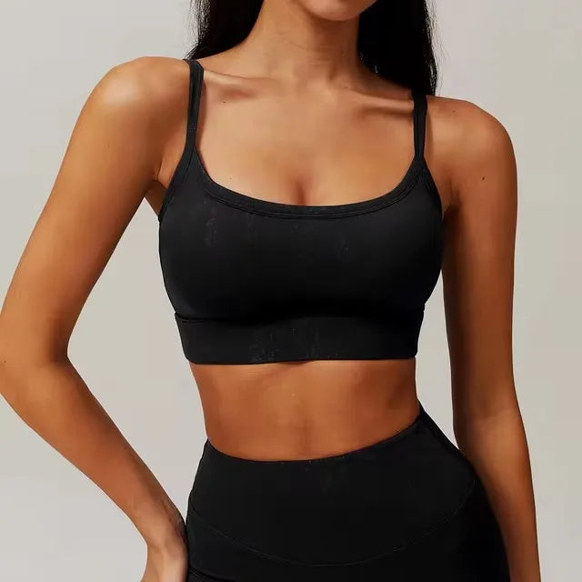 Seamless Textured Sports Bra & Biker Shorts Set