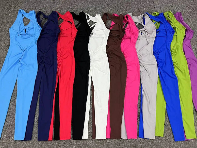 Strappy Back Active Jumpsuit