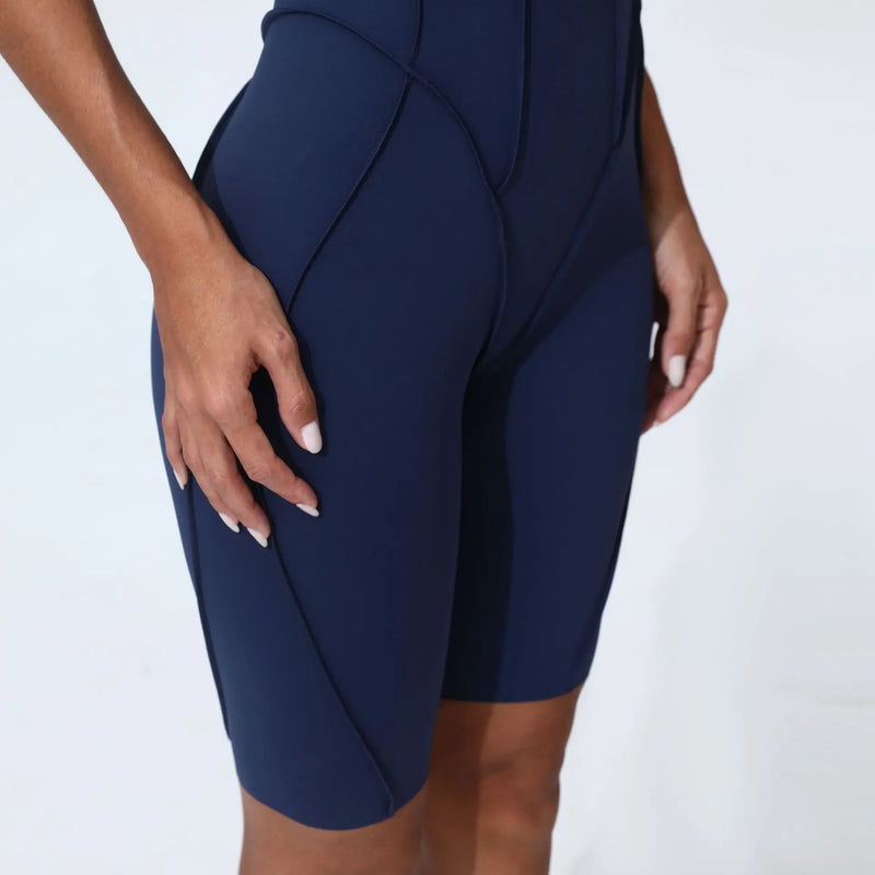 Short-Sleeve Zip Romper