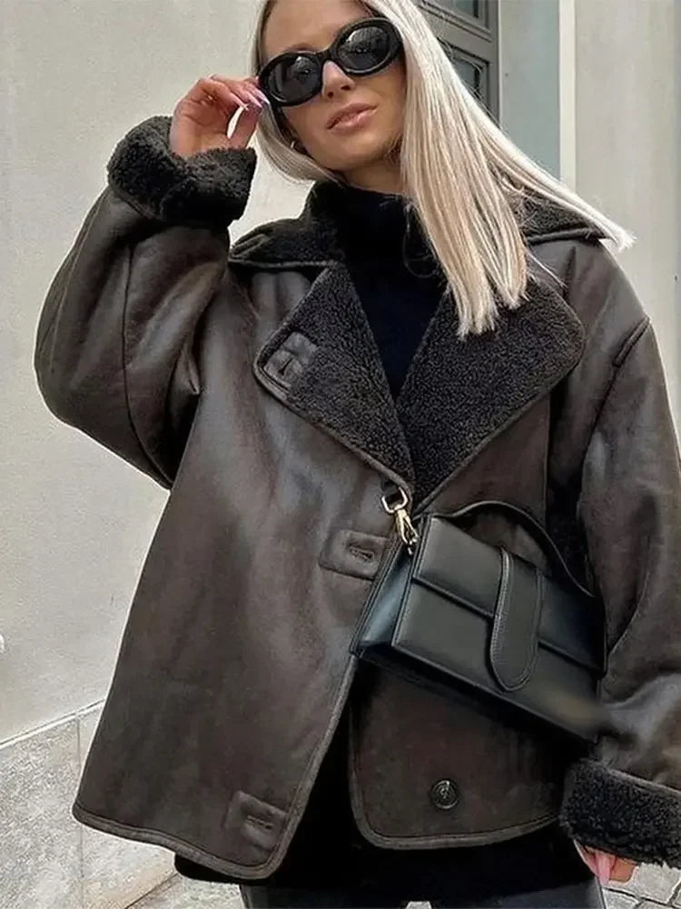 Oversized Faux Shearling Jacket