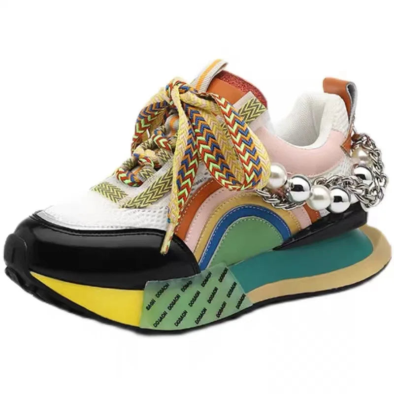 Multi-Color Statement Sneakers