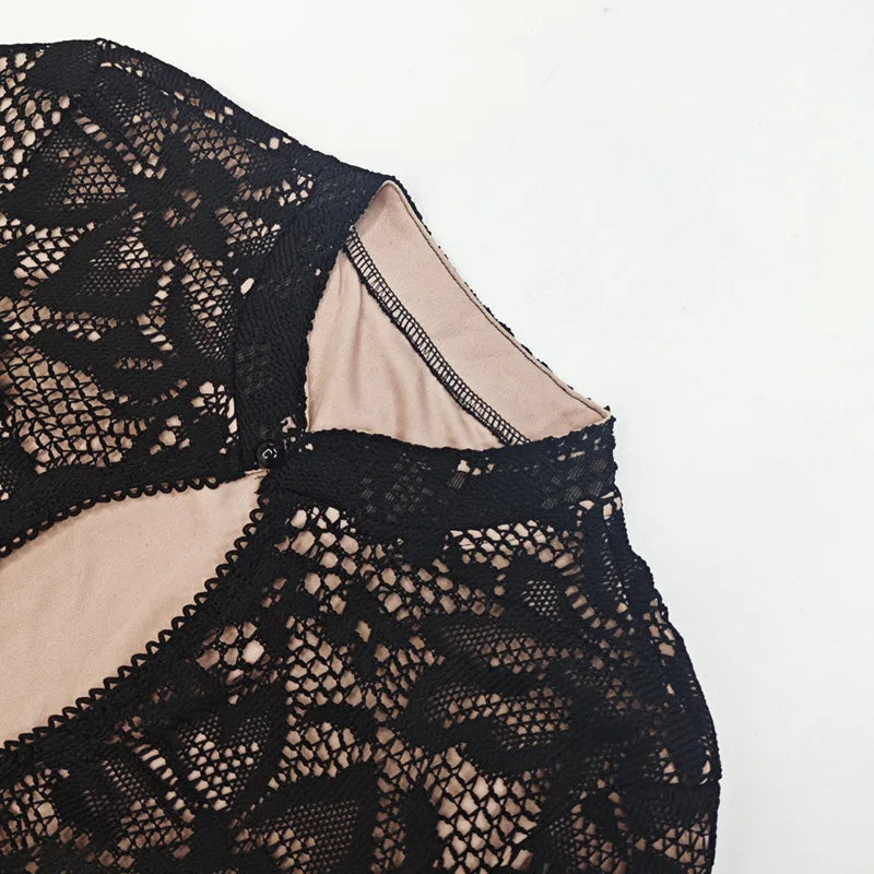 Long Sleeve Lace Mini Dress