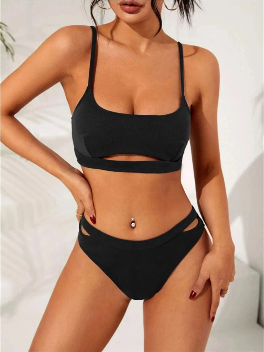 Crisscross Wrap Bikini Set