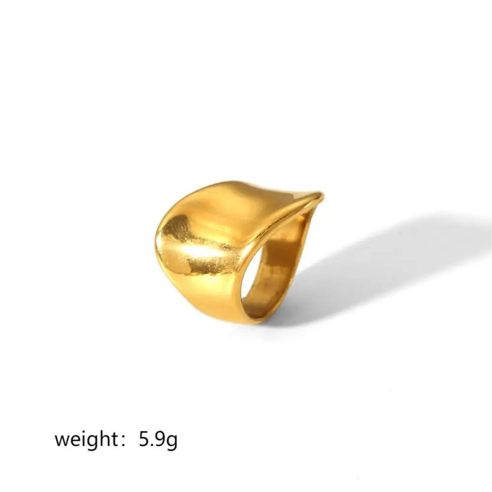 Statement Gold Ring Set