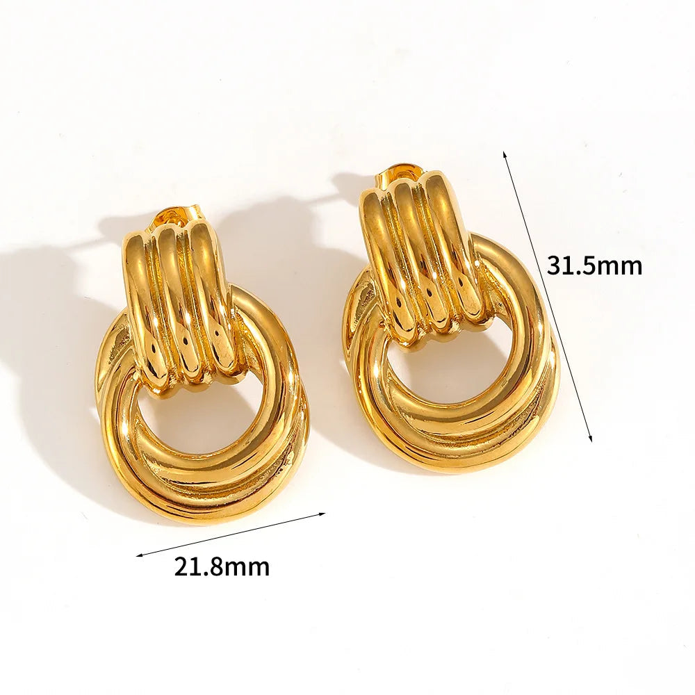 Chunky Knot Hoop Earrings