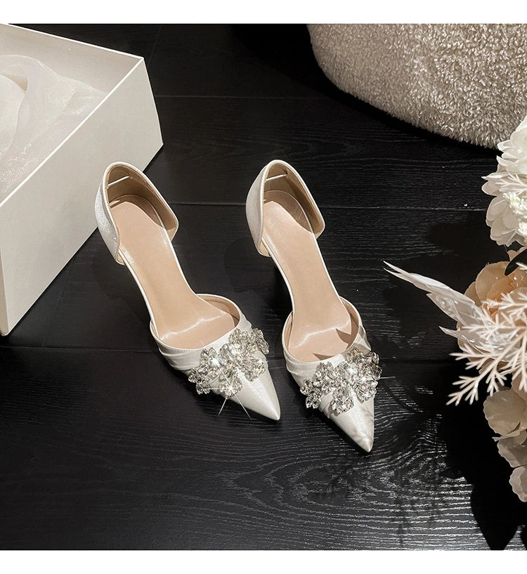 Rhinestone Embellished Stiletto Heels