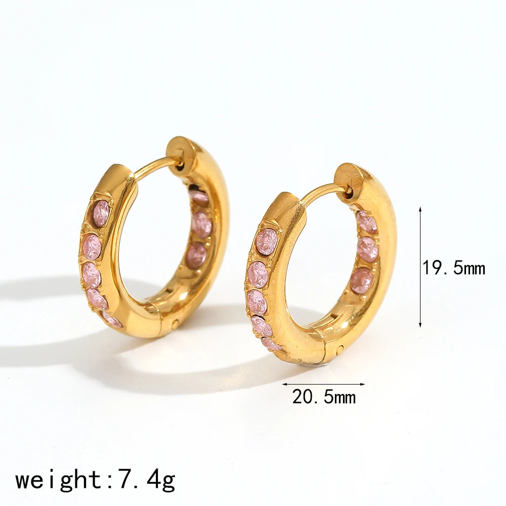 Mini Pavé Huggie Hoop Earrings