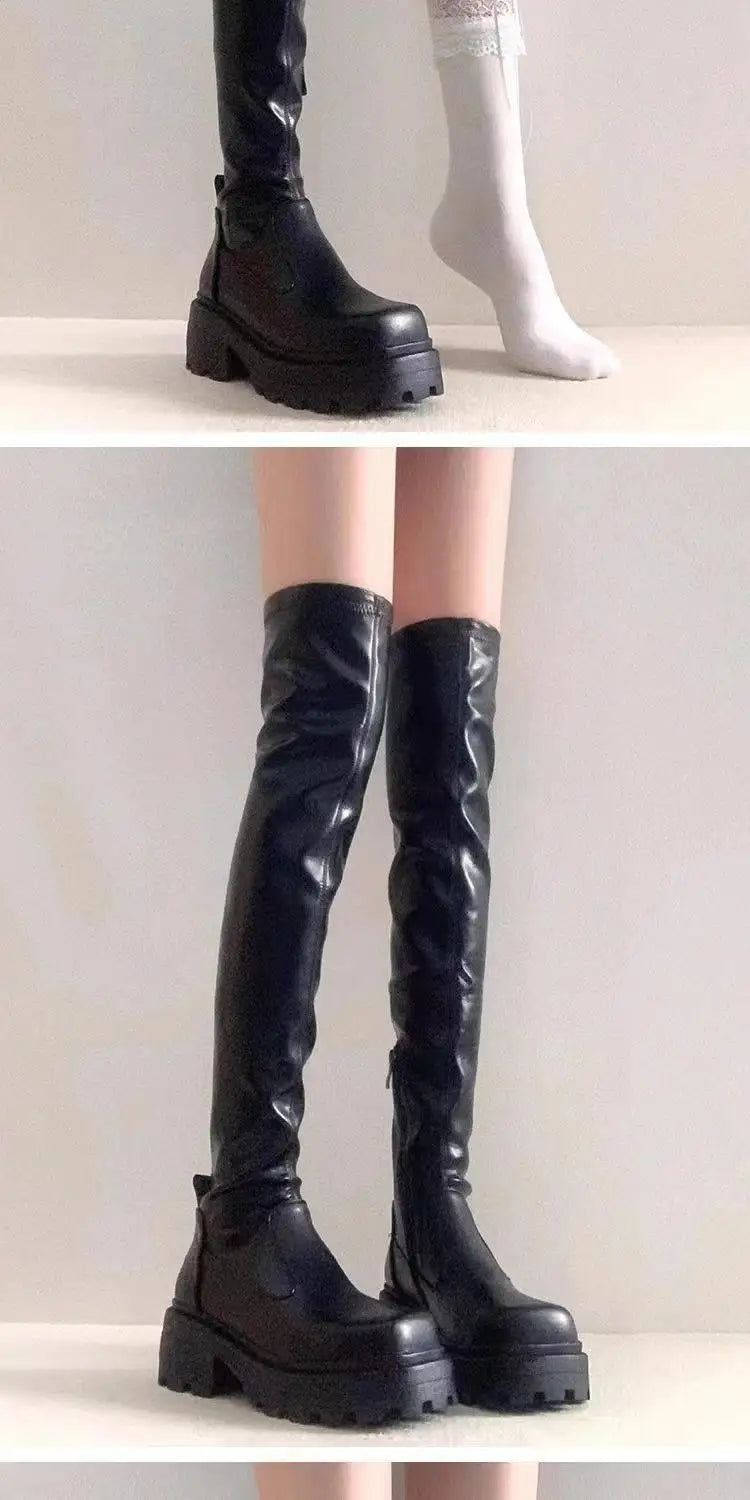 Platform Over-the-Knee Boots