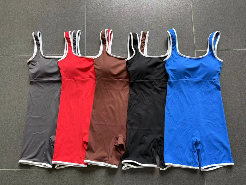 Square Neck Active Romper